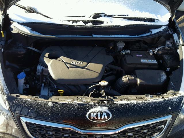 KNADN4A33E6402938 - 2014 KIA RIO EX BLACK photo 7