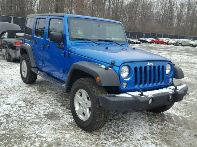 1C4BJWDG3GL273586 - 2016 JEEP WRANGLER U BLUE photo 1