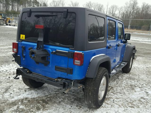 1C4BJWDG3GL273586 - 2016 JEEP WRANGLER U BLUE photo 4