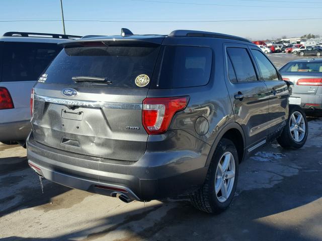 1FM5K8D88GGC35211 - 2016 FORD EXPLORER X CHARCOAL photo 4