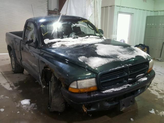 1B7GG26X7YS567672 - 2000 DODGE DAKOTA GREEN photo 1