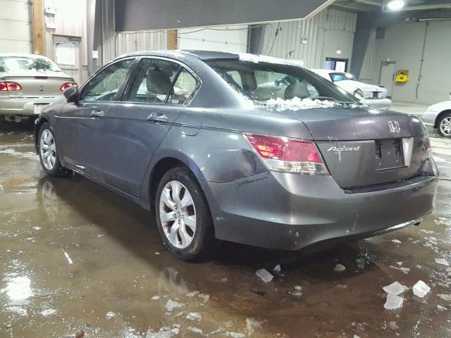 1HGCP26808A134483 - 2008 HONDA ACCORD EXL GRAY photo 3