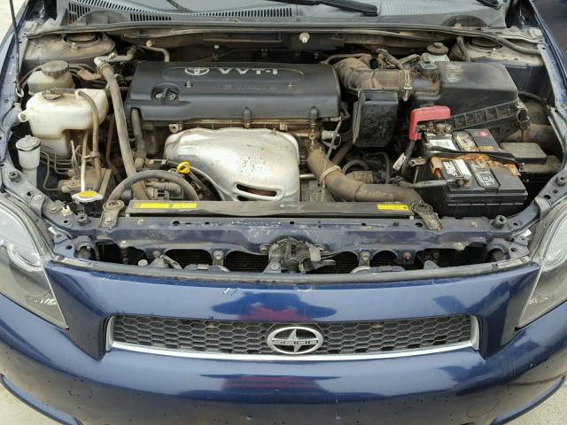 JTKDE177550008784 - 2005 TOYOTA SCION TC BLUE photo 7