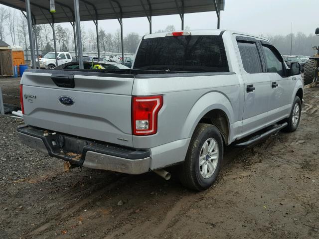 1FTEW1C85FFA48319 - 2015 FORD F150 SUPER SILVER photo 4