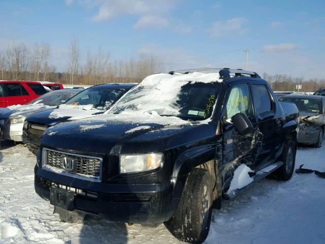 2HJYK163X7H510832 - 2007 HONDA RIDGELINE BLACK photo 2