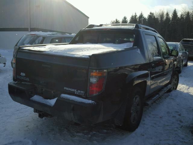 2HJYK163X7H510832 - 2007 HONDA RIDGELINE BLACK photo 4