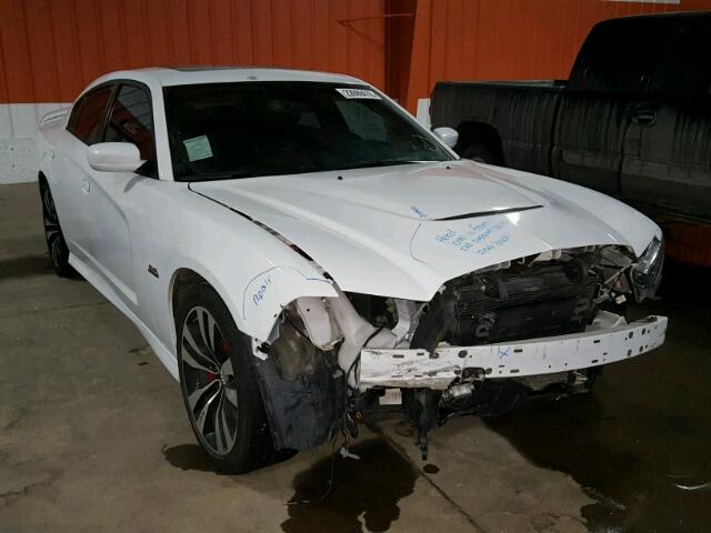 2C3CDXEJ0EH303086 - 2014 DODGE CHARGER SR WHITE photo 1