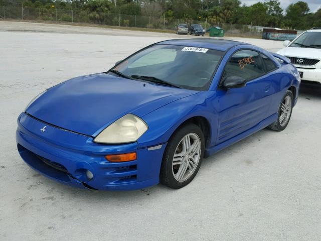 4A3AC84H85E019350 - 2005 MITSUBISHI ECLIPSE GT BLUE photo 2