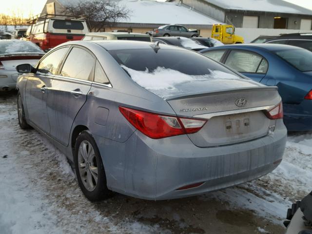 5NPEC4ACXBH019545 - 2011 HYUNDAI SONATA SE GRAY photo 3