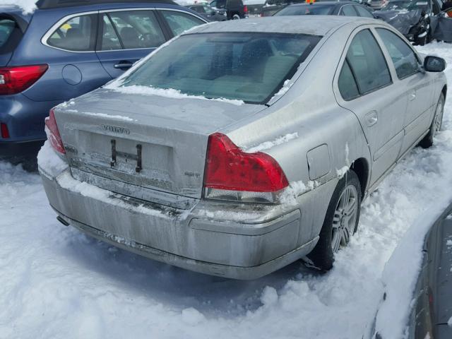 YV1RS592482681809 - 2008 VOLVO S60 2.5T SILVER photo 4