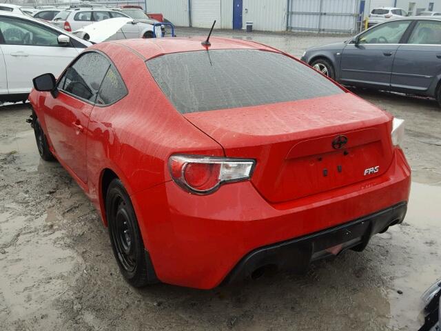 JF1ZNAA13D2729745 - 2013 TOYOTA SCION FR-S წითელი ფოტო 3