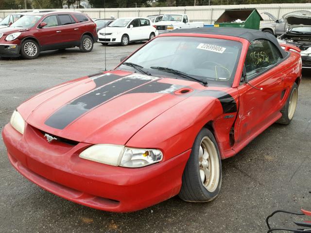 1FAFP45X6WF248431 - 1998 FORD MUSTANG GT RED photo 2