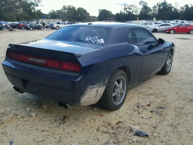 2C3CDYBT8EH261116 - 2014 DODGE CHALLENGER BLUE photo 4