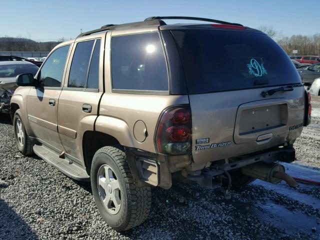 1GNDS13S322468804 - 2002 CHEVROLET TRAILBLAZE BROWN photo 3