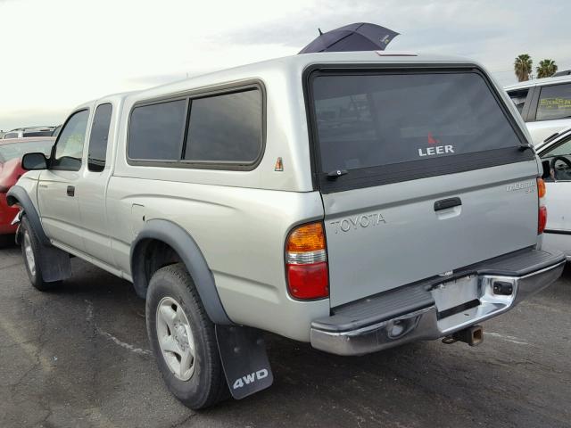 5TEWM72N61Z853424 - 2001 TOYOTA TACOMA XTR SILVER photo 3