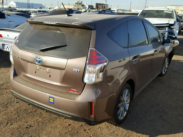 JTDZN3EU4FJ038288 - 2015 TOYOTA PRIUS V BROWN photo 4