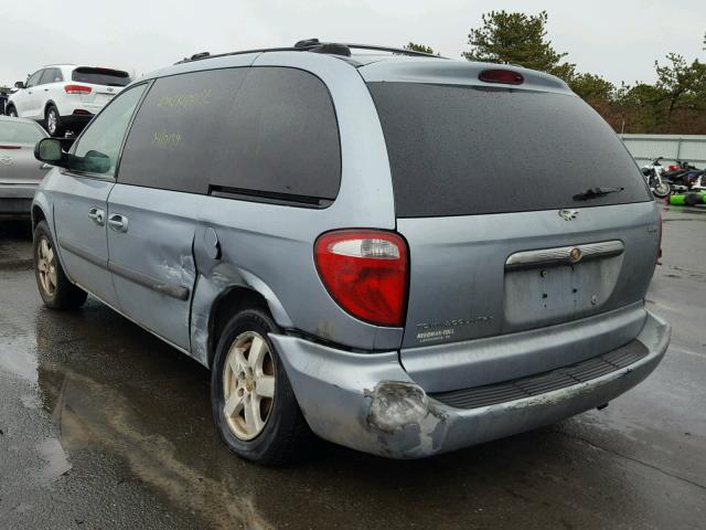 1A4GP45R86B562969 - 2006 CHRYSLER TOWN & COU BLUE photo 3