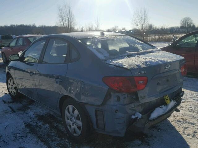 KMHDU46D27U176747 - 2007 HYUNDAI ELANTRA GL BLUE photo 3