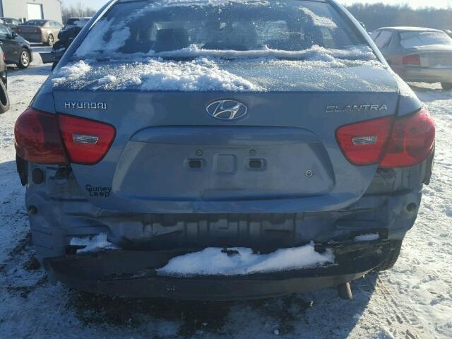 KMHDU46D27U176747 - 2007 HYUNDAI ELANTRA GL BLUE photo 9