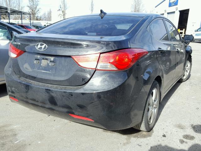 5NPDH4AE4BH047520 - 2011 HYUNDAI ELANTRA GL BLACK photo 4