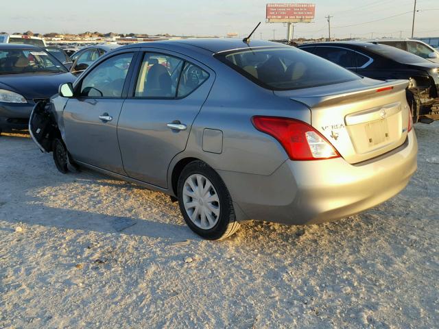 3N1CN7AP1EL813248 - 2014 NISSAN VERSA GRAY photo 3