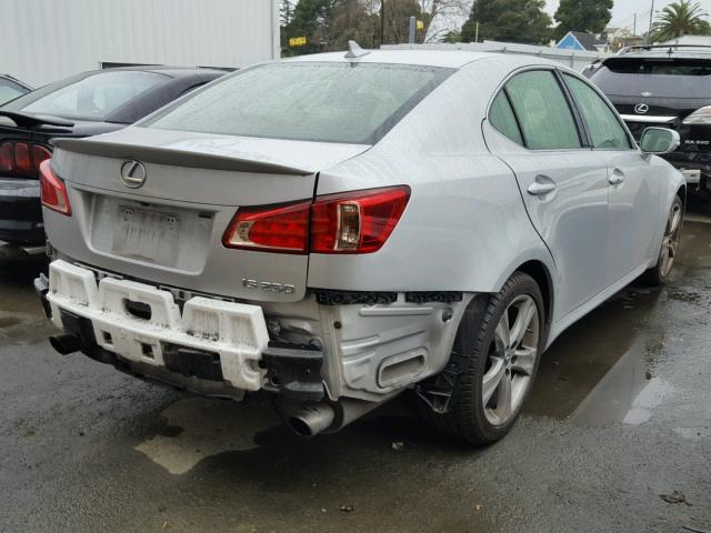 JTHBF5C29C5168209 - 2012 LEXUS IS 250 SILVER photo 4