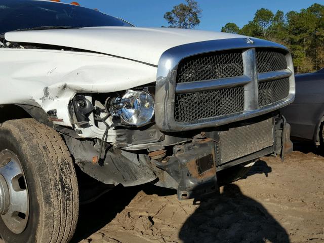 3D7MR48C25G760338 - 2005 DODGE RAM 3500 S WHITE photo 9