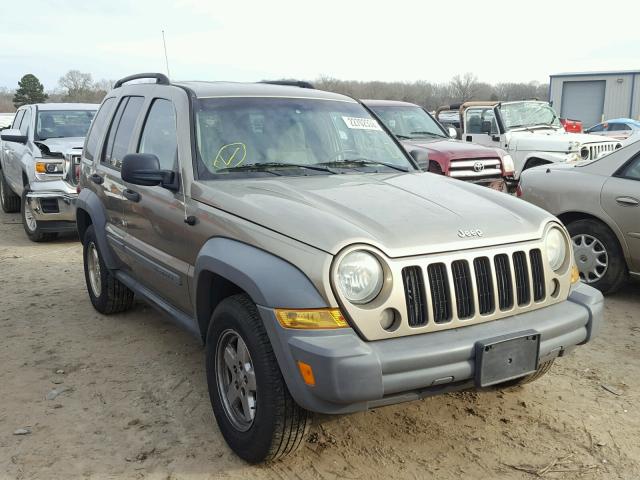 1J4GK48K85W509922 - 2005 JEEP LIBERTY SP GOLD photo 1