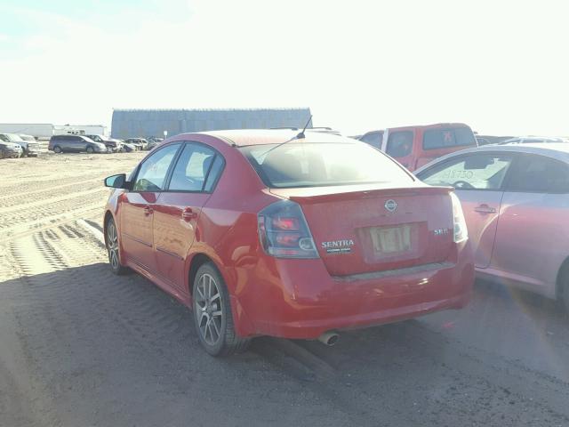 3N1BB61EX8L656661 - 2008 NISSAN SENTRA SE- RED photo 3