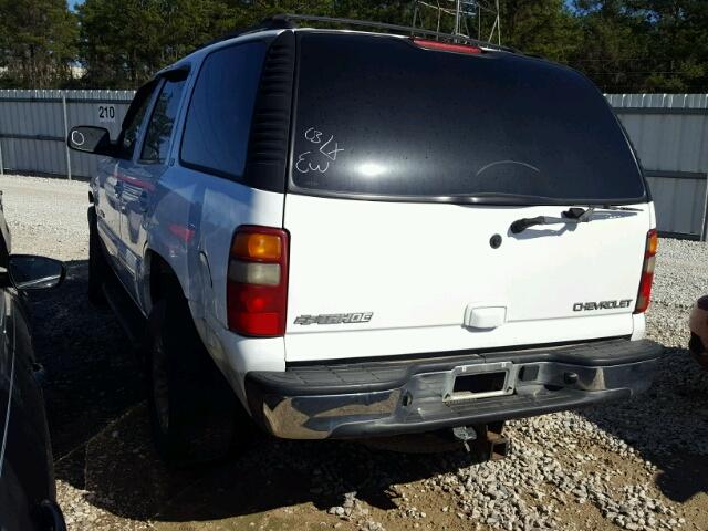 1GNEK13Z63R259017 - 2003 CHEVROLET TAHOE K150 WHITE photo 3