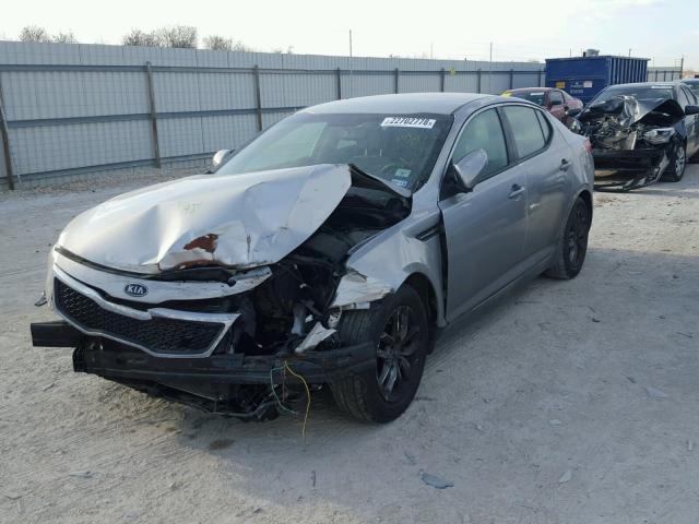 KNAGM4A79B5134255 - 2011 KIA OPTIMA LX SILVER photo 2