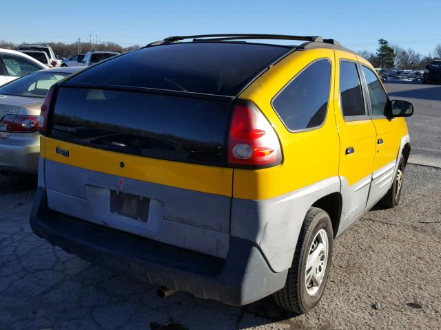 3G7DA03E41S544449 - 2001 PONTIAC AZTEK YELLOW photo 4