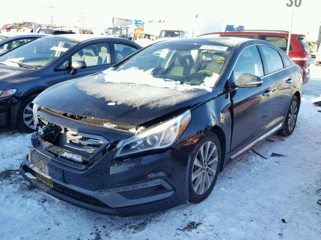 5NPE34AF9HH467892 - 2017 HYUNDAI SONATA SPO BLACK photo 2