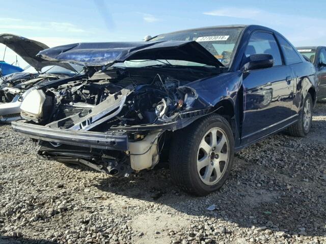 1HGEM22063L069864 - 2003 HONDA CIVIC EX BLUE photo 2