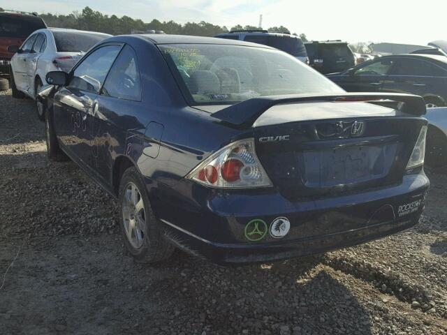1HGEM22063L069864 - 2003 HONDA CIVIC EX BLUE photo 3