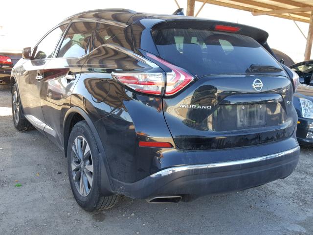 5N1AZ2MG7GN150595 - 2016 NISSAN MURANO S BLACK photo 3