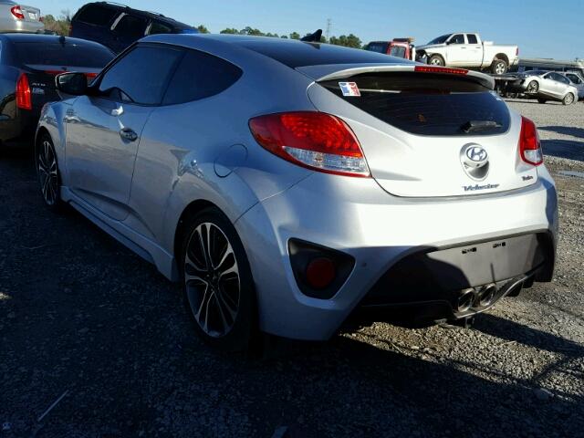 KMHTC6AE5GU260202 - 2016 HYUNDAI VELOSTER T SILVER photo 3