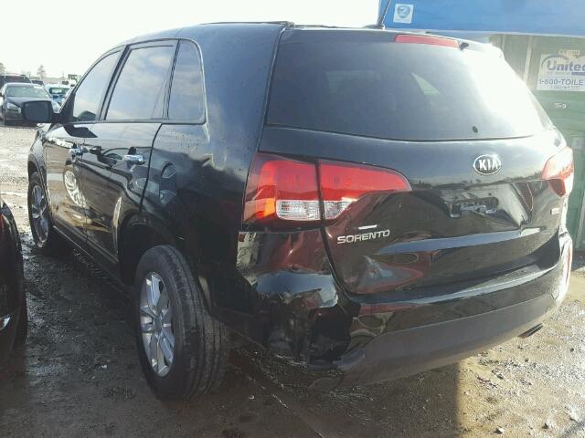 5XYKT4A65FG630318 - 2015 KIA SORENTO LX BLACK photo 3