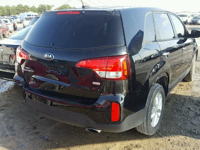 5XYKT4A65FG630318 - 2015 KIA SORENTO LX BLACK photo 4