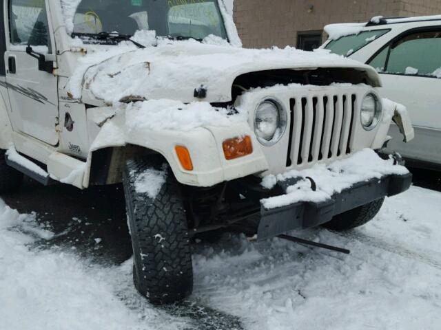 1J4FA59S01P369579 - 2001 JEEP WRANGLER / WHITE photo 9