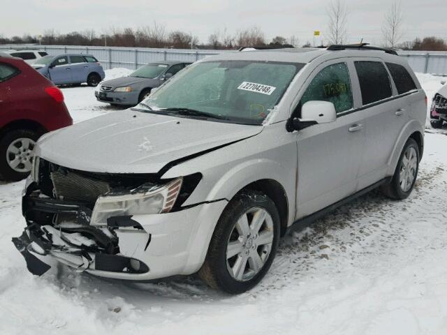 3D4GH57V59T233963 - 2009 DODGE JOURNEY SX SILVER photo 2