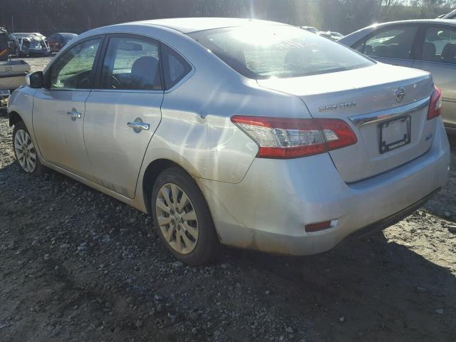 3N1AB7APXEY247867 - 2014 NISSAN SENTRA S SILVER photo 3