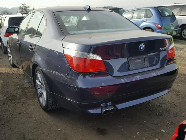 WBANB33584B088599 - 2004 BMW 545 I BLUE photo 3