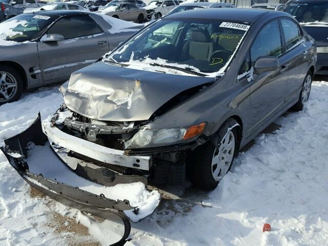 1HGFA16587L003142 - 2007 HONDA CIVIC LX GRAY photo 2