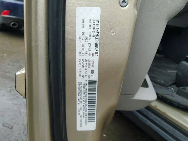 2D4RN4DE5AR181600 - 2010 DODGE GRAND CARA GOLD photo 10