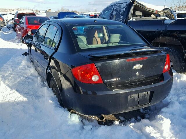 1G1AJ55F577353064 - 2007 CHEVROLET COBALT LS BLACK photo 3