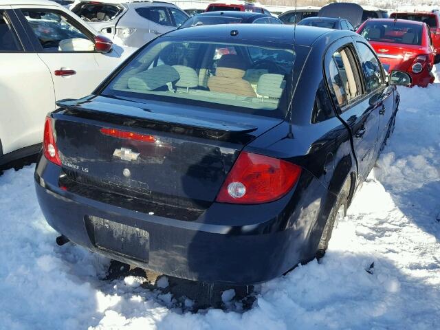 1G1AJ55F577353064 - 2007 CHEVROLET COBALT LS BLACK photo 4