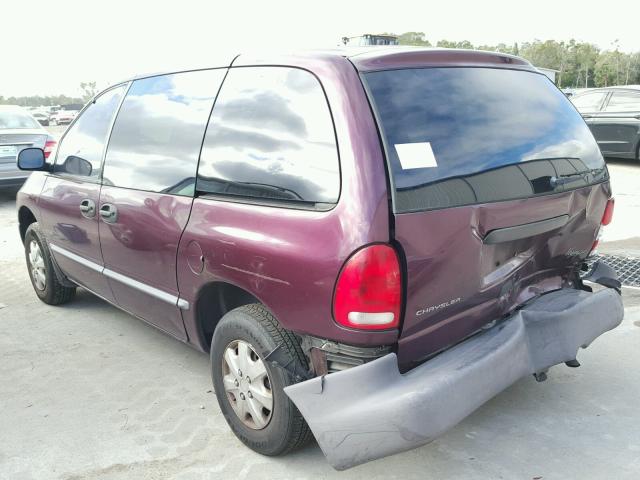 2C4GJ25R8YR736197 - 2000 CHRYSLER VOYAGER BURGUNDY photo 3