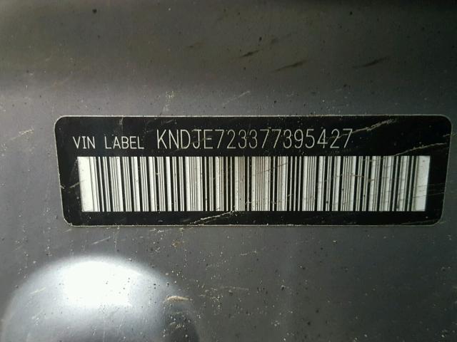 KNDJE723377395427 - 2007 KIA SPORTAGE E SILVER photo 10