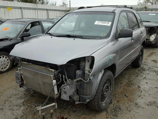 KNDJE723377395427 - 2007 KIA SPORTAGE E SILVER photo 2